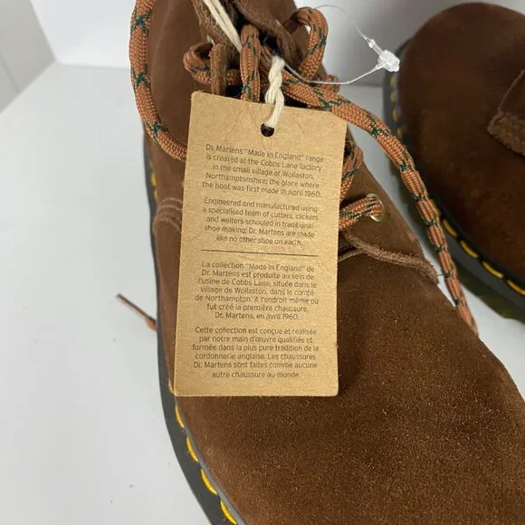 Dr. Martens Repello Calf Suede Boots Men's Size 13 Brown Tan NIB NEW - Picture 11 of 14